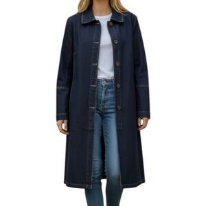 Gap vintage Y2K Denim Duster trench coat size XS